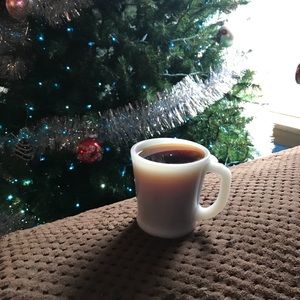 Vintage Fire King Milk Glass Coffee Mug